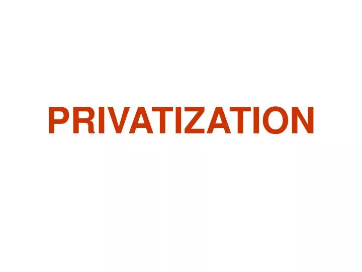 privatization