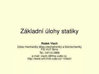 z kladn lohy statiky