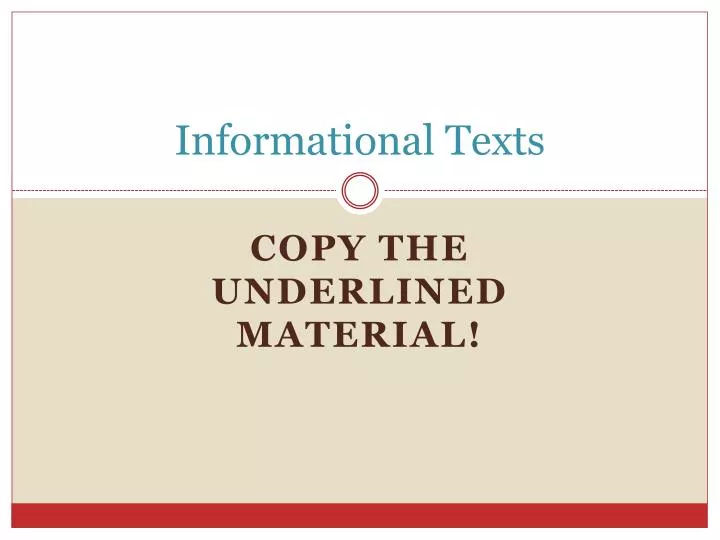informational texts