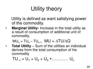 Utility theory