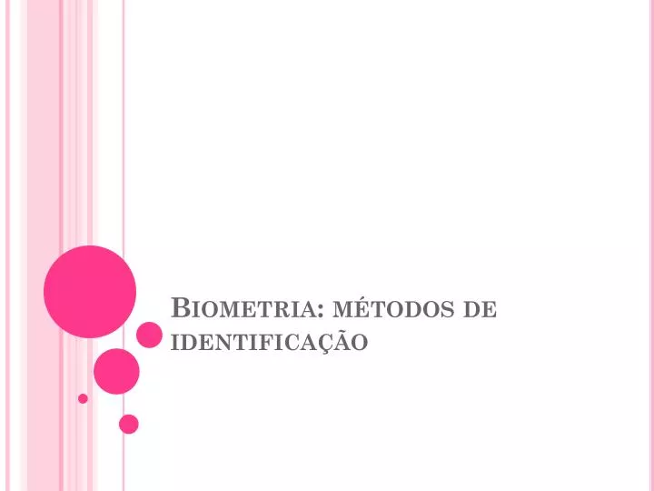 biometria m todos de identifica o