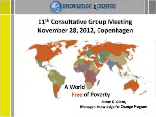 11 th Consultative Group Meeting November 28, 2012, Copenhagen