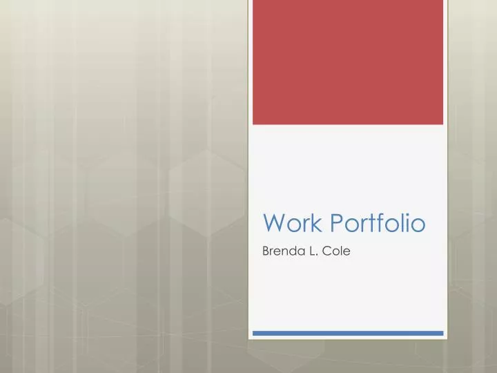 work portfolio