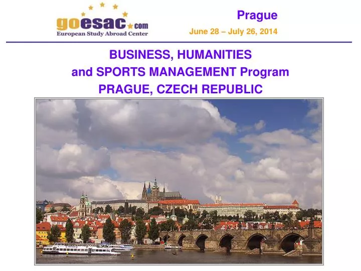 business humanities and sports management program prague czech republic