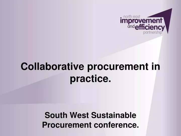 collaborative procurement in practice