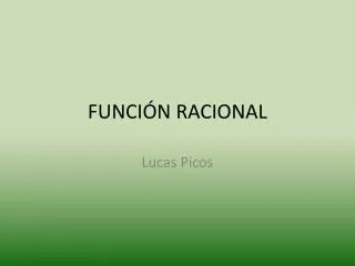 funci n racional