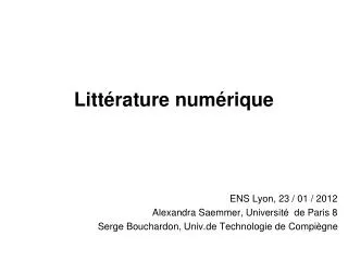 litt rature num rique