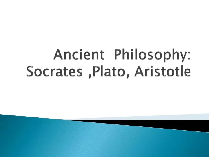 ancient philosophy socrates plato aristotle