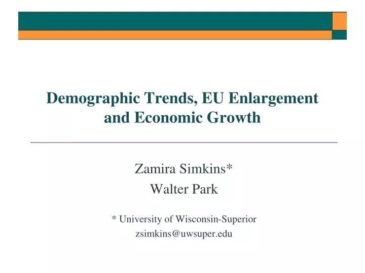 demographic trends eu enlargement and economic growth