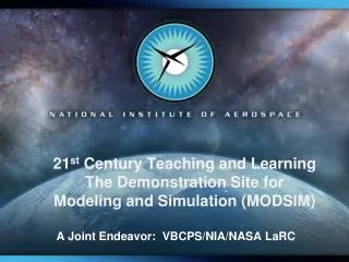 A Joint Endeavor: VBCPS/NIA/NASA LaRC