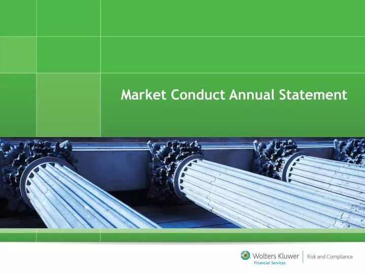 market conduct annual statement