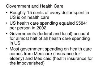 Government and Health Care