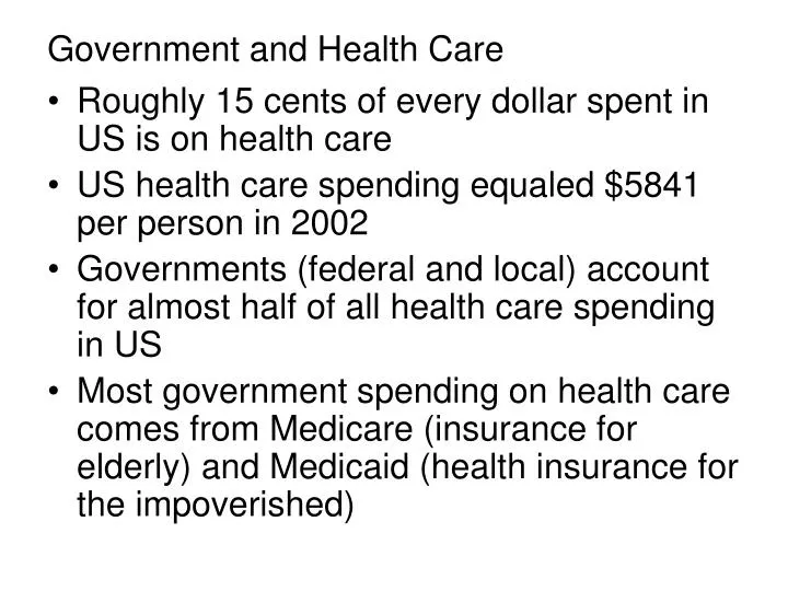 government and health care