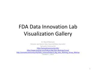FDA Data Innovation Lab Visualization Gallery