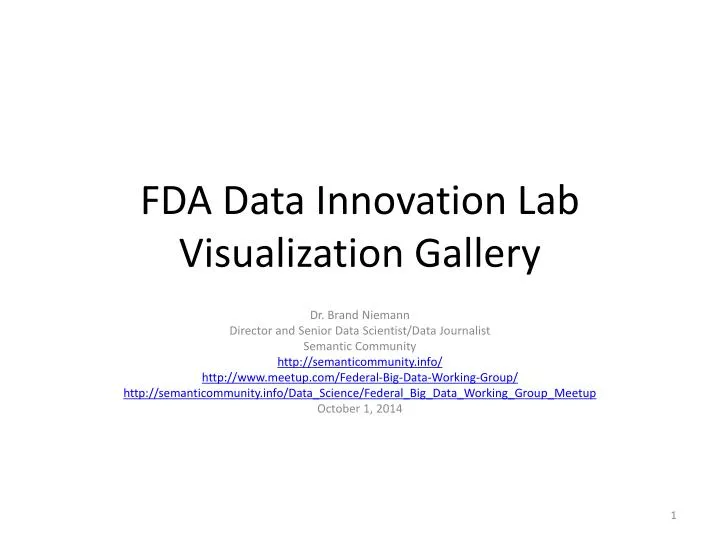 fda data innovation lab visualization gallery