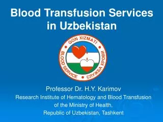 Blood Transfusion Services in Uzbekistan