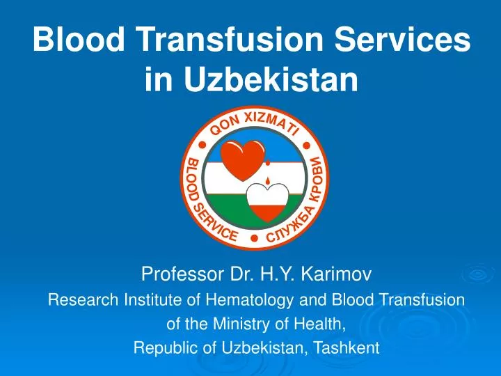 blood transfusion services in uzbekistan