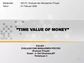 time value of money