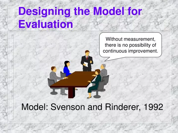 designing the model for evaluation