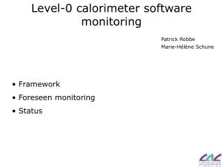 Level-0 calorimeter software monitoring