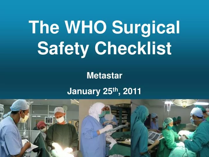 the who surgical safety checklist