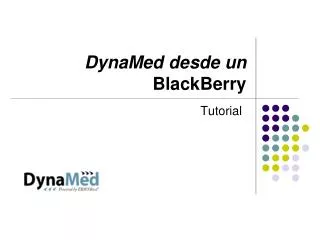 dynamed desde un blackberry