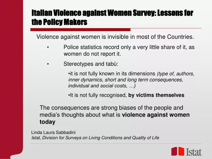 italian violence against women survey lessons for the policy makers
