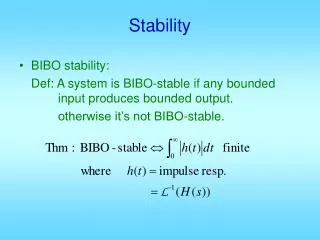 Stability