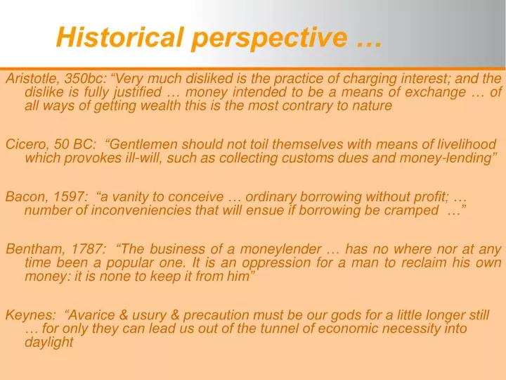 historical perspective