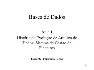 bases de dados