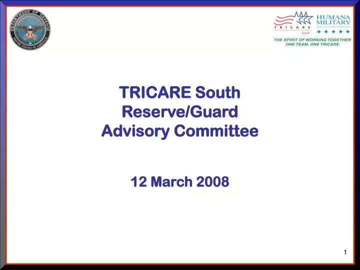 tricare south reserve guard advisory committee