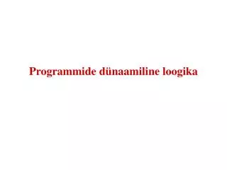 programmide d naamiline loogika