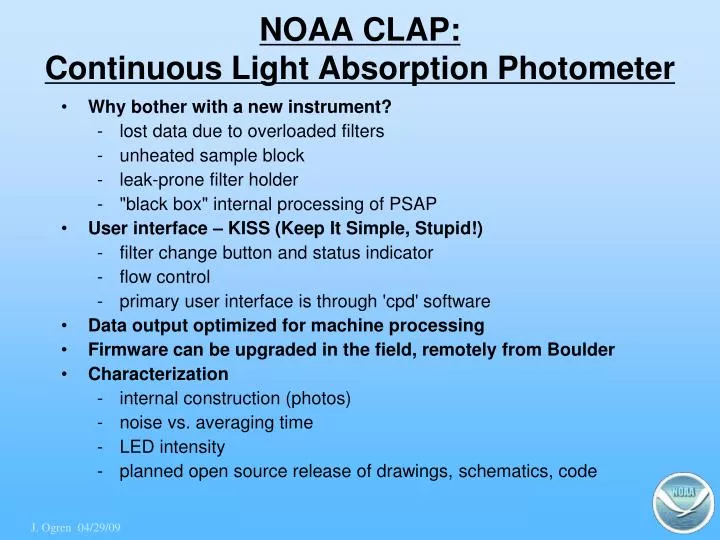 noaa clap continuous light absorption photometer