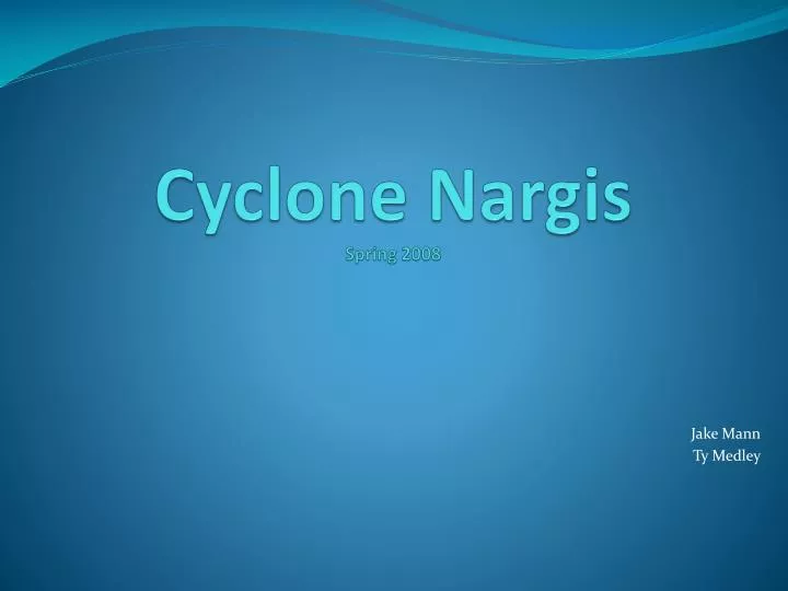 cyclone nargis spring 2008