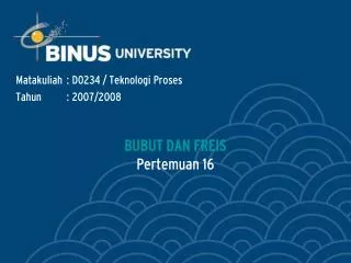 bubut dan freis pertemuan 16