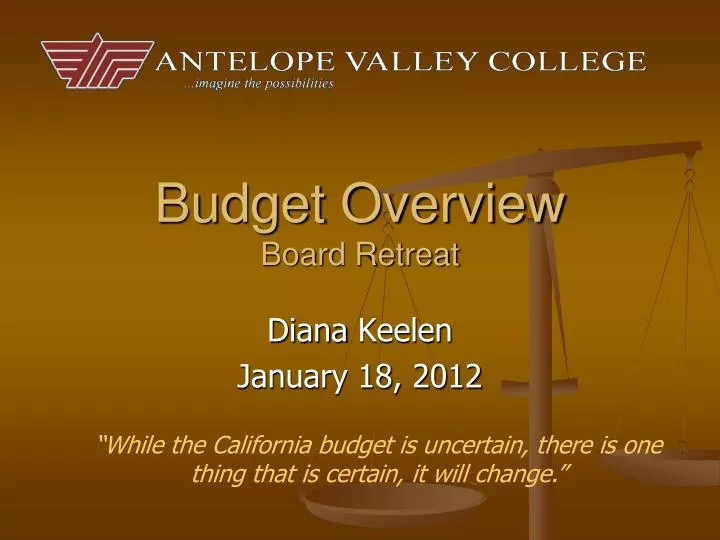 budget overview board retreat