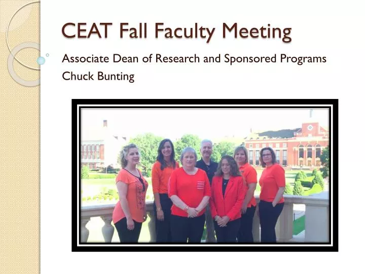 ceat fall faculty meeting