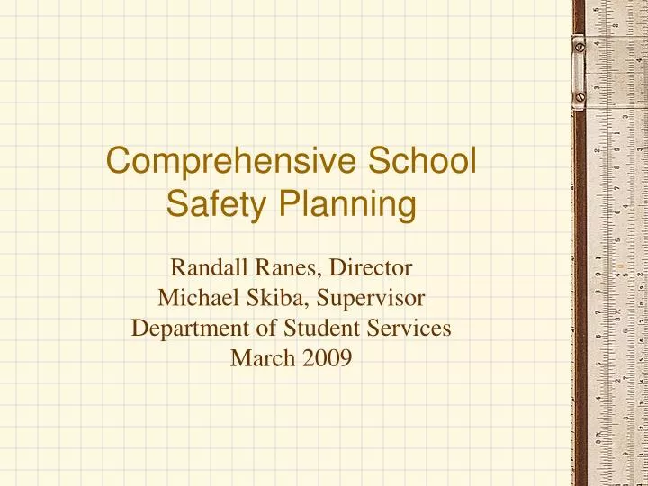 comprehensive school safety planning