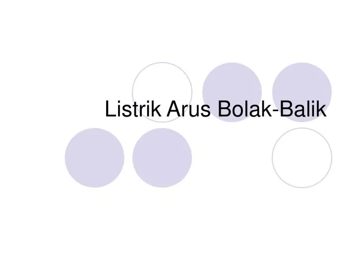 listrik arus bolak balik