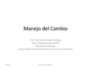 manejo del cambio