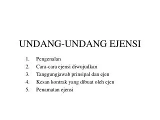 undang undang ejensi