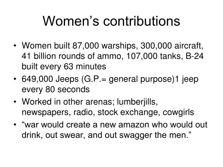 women s contributions