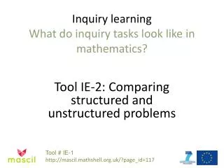 Inquiry learning What do inquiry tasks look like in mathematics?