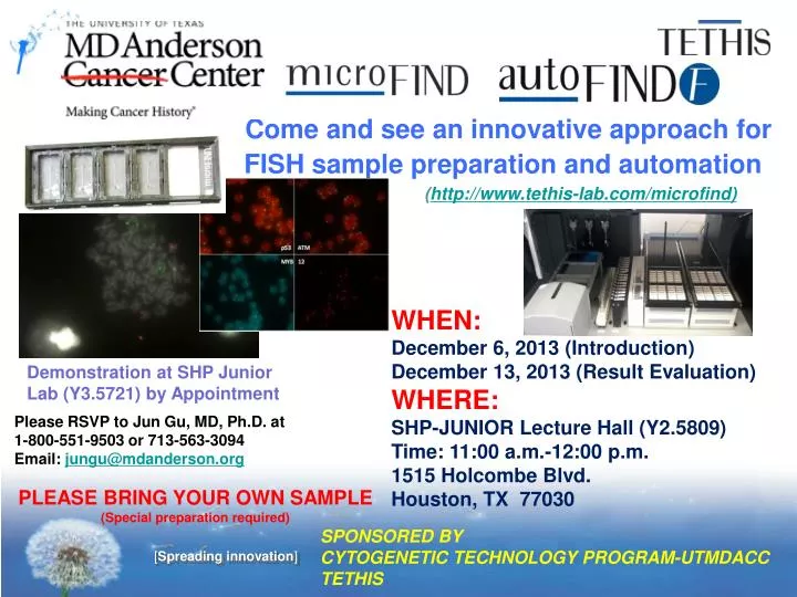 come and see an innovative approach for fish sample preparation and automation