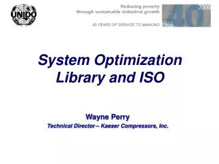 System Optimization Library and ISO