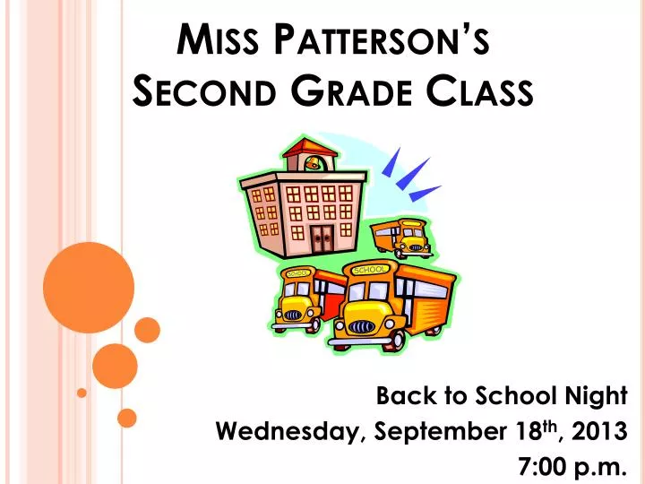 miss patterson s second grade class