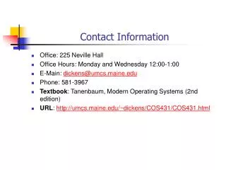 Contact Information