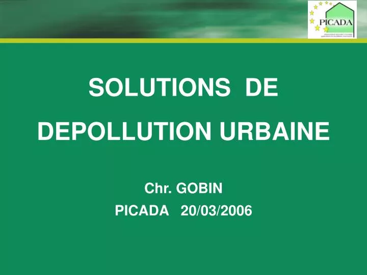 solutions de depollution urbaine