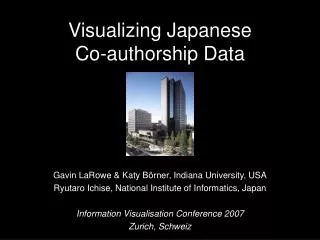 Visualizing Japanese Co-authorship Data