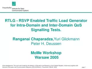 Introduction on QoS enabled IP transport Networks